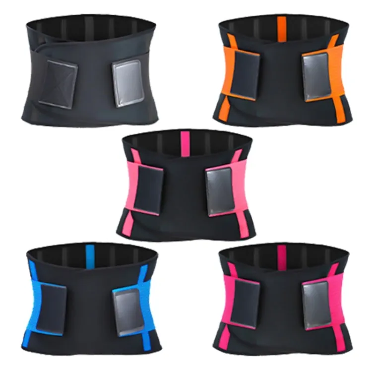 SBR Neoprene Sports Protective Gear Support Waist Protection Belt, Size:S(Pink)