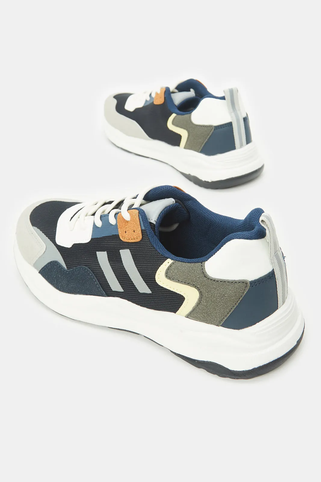 Senior Boys Multicolour Colour Block Trainers