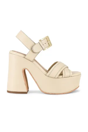 Seychelles Monsoon Platforms in Ivory Leather