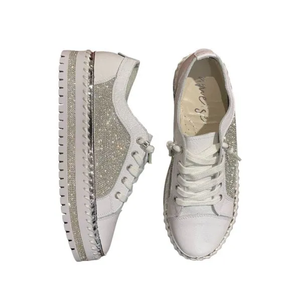 Shani Leather Bling Sneakers