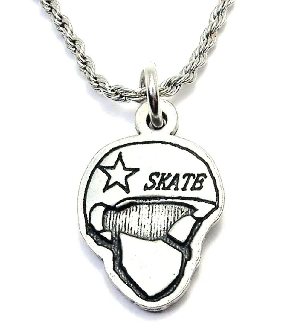 Skate Helmet Single Charm Necklace