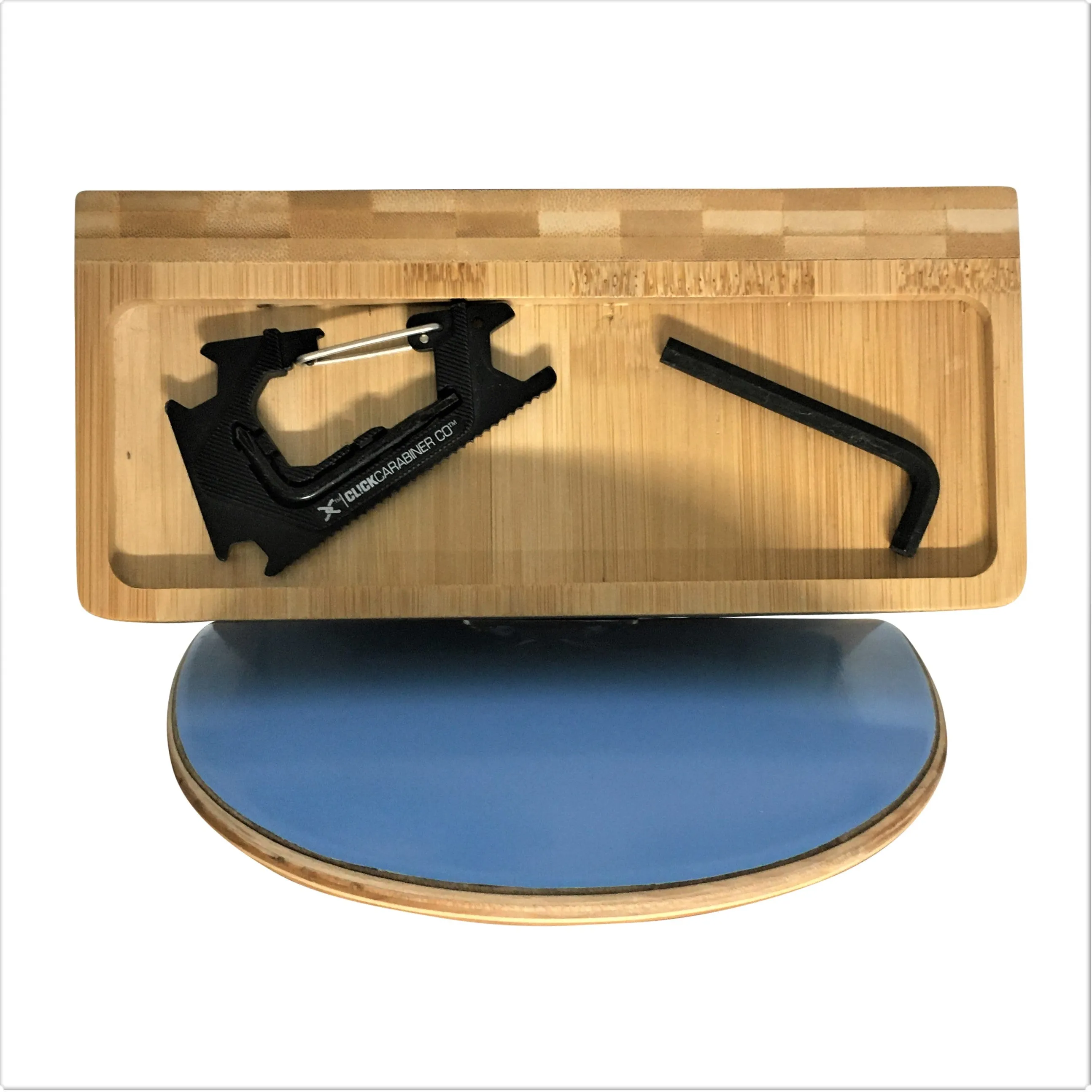 Skateboard Rack with Shelf - Bamboo