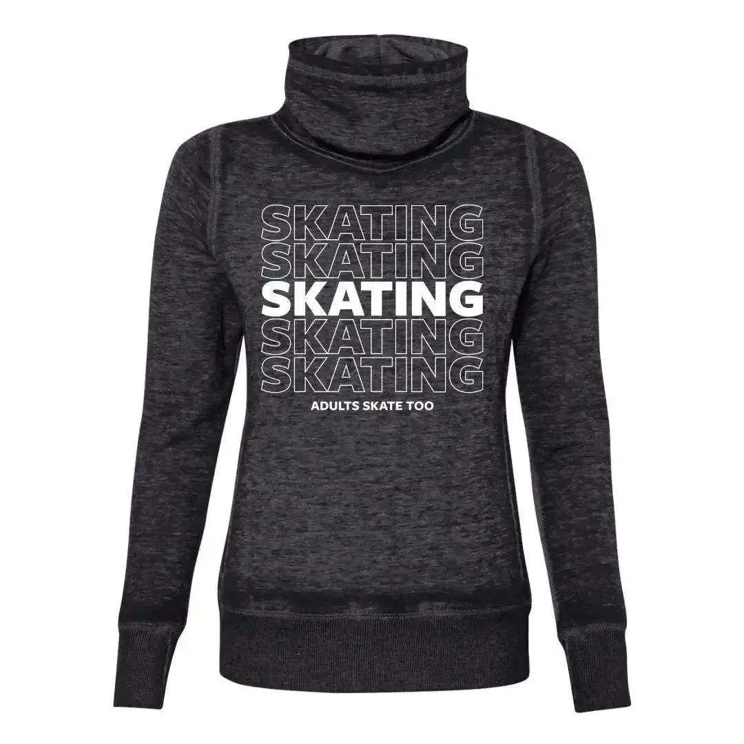 SKATING Cowl Neck Sweatshirt