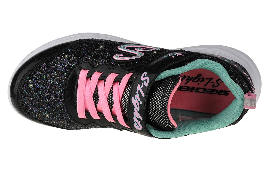 Skechers scarpa da ginnastica da bambina con luci S Lights Glimmer Glitter N Glow 20267L BKPK nero rosa