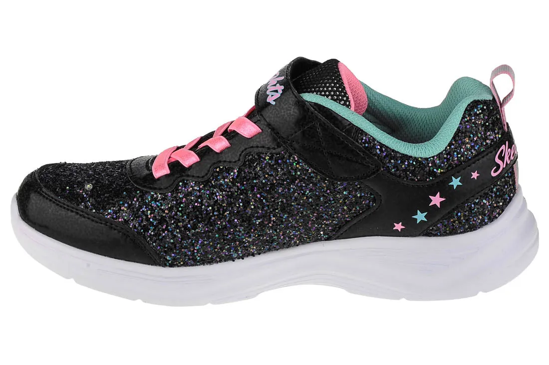 Skechers scarpa da ginnastica da bambina con luci S Lights Glimmer Glitter N Glow 20267L BKPK nero rosa