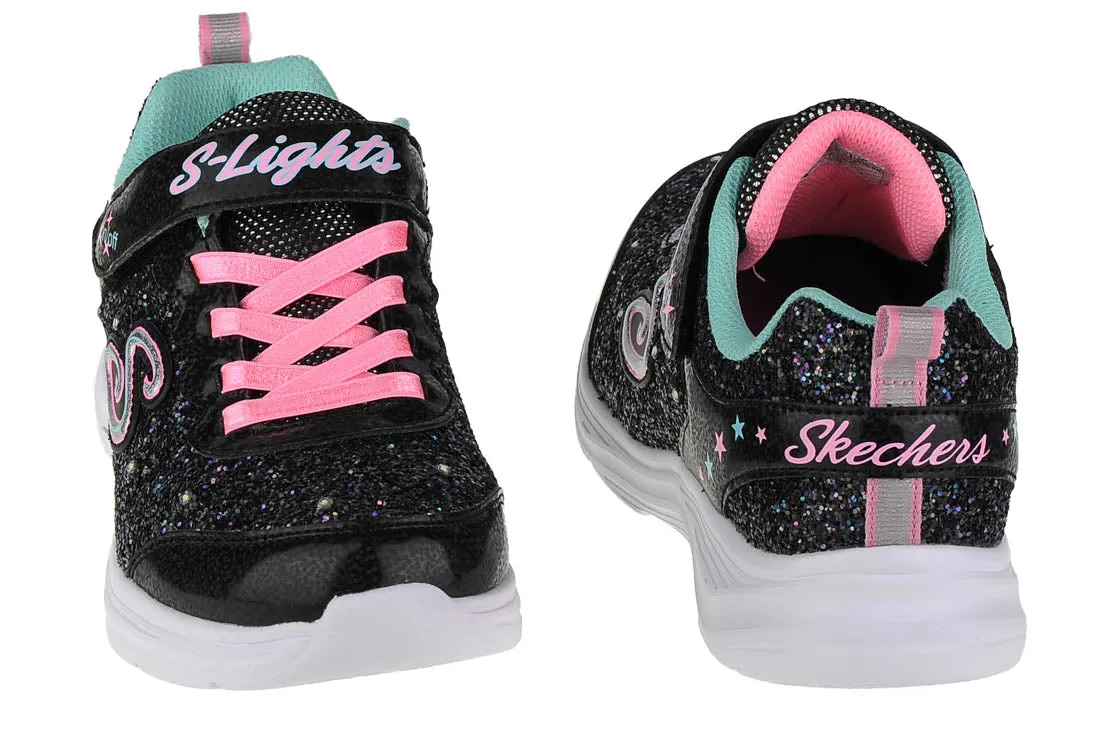 Skechers scarpa da ginnastica da bambina con luci S Lights Glimmer Glitter N Glow 20267L BKPK nero rosa