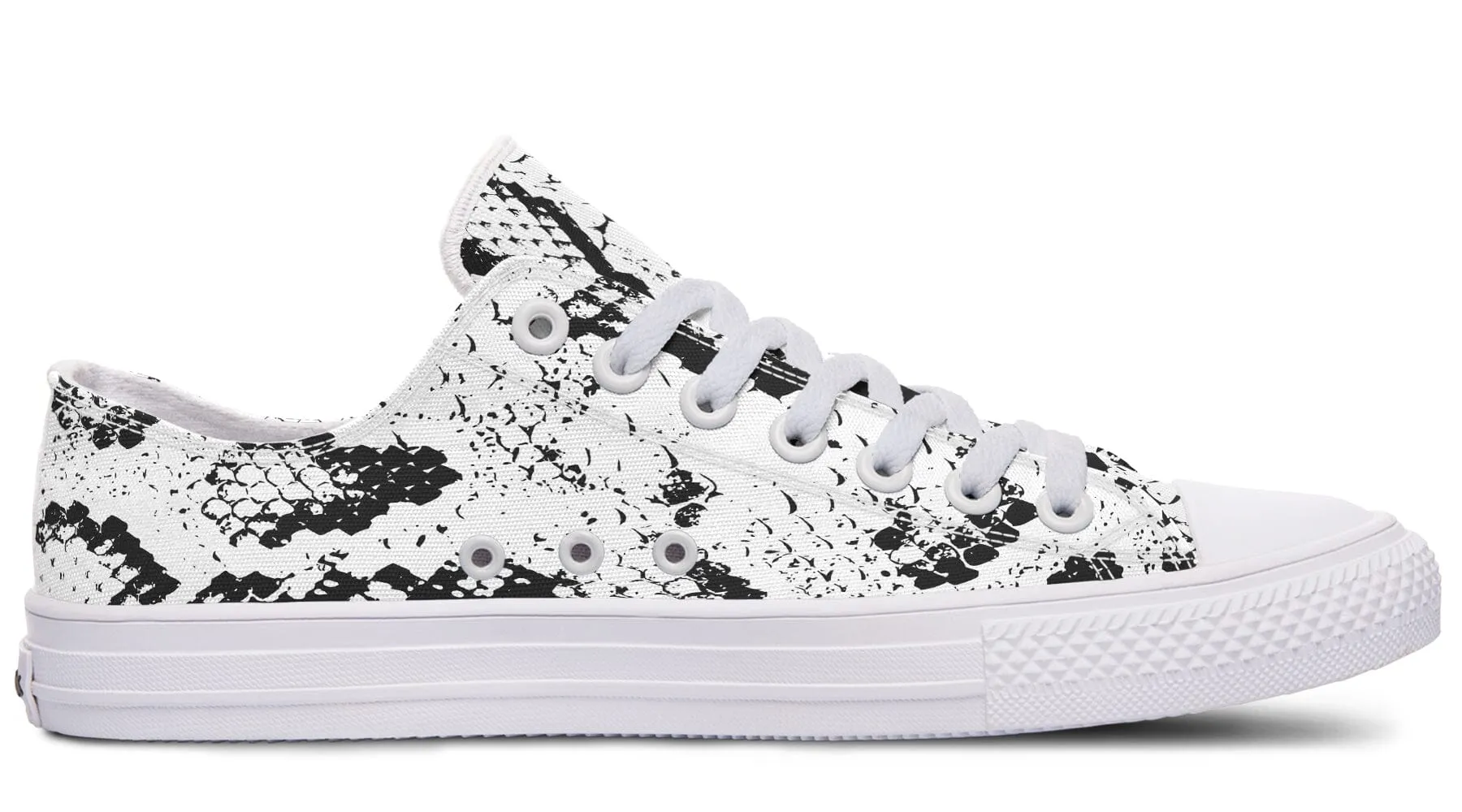 Snake Skin Low Top Shoes