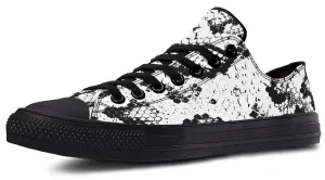 Snake Skin Low Top Shoes