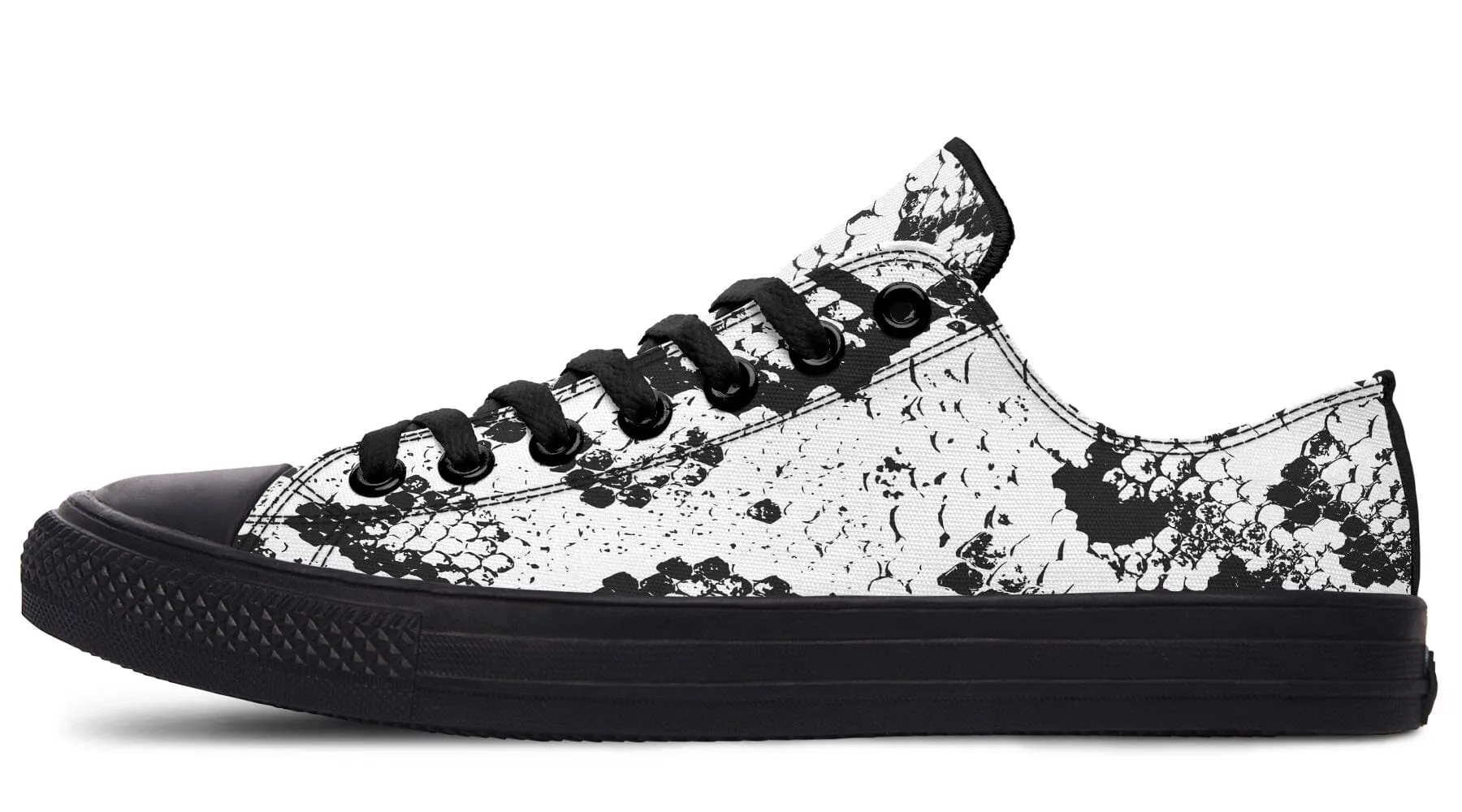 Snake Skin Low Top Shoes