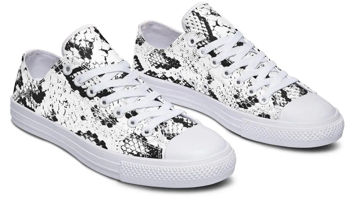 Snake Skin Low Top Shoes