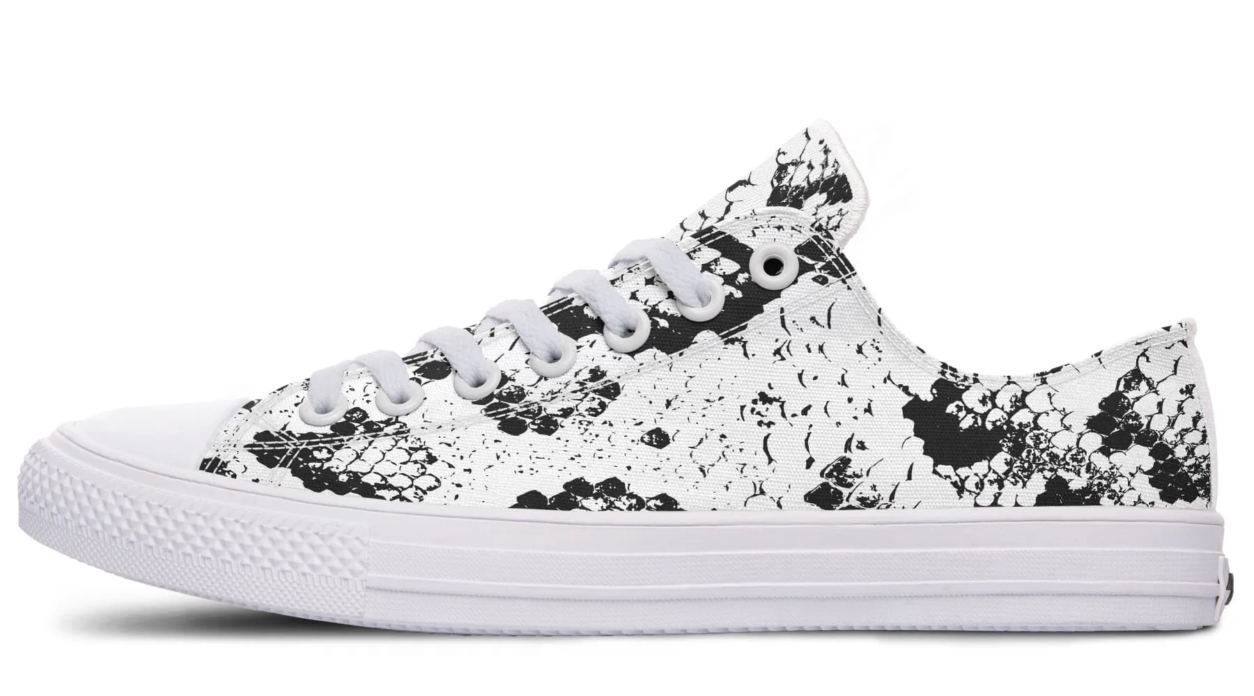 Snake Skin Low Top Shoes