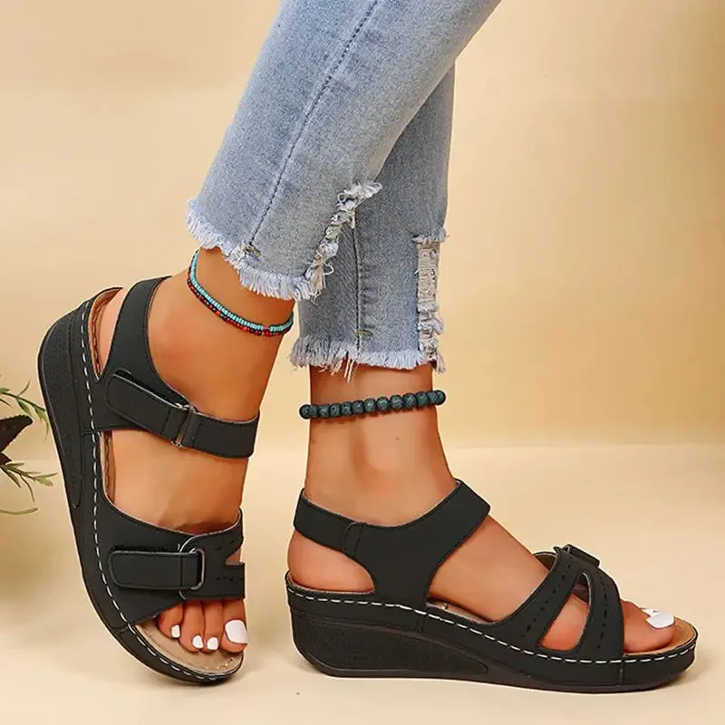 Summer Sandals Women Shoes Open Toe Women Shoe Beach Sandals Woman Wedge Walking Shoes Soft Female Footwear Sandal Women