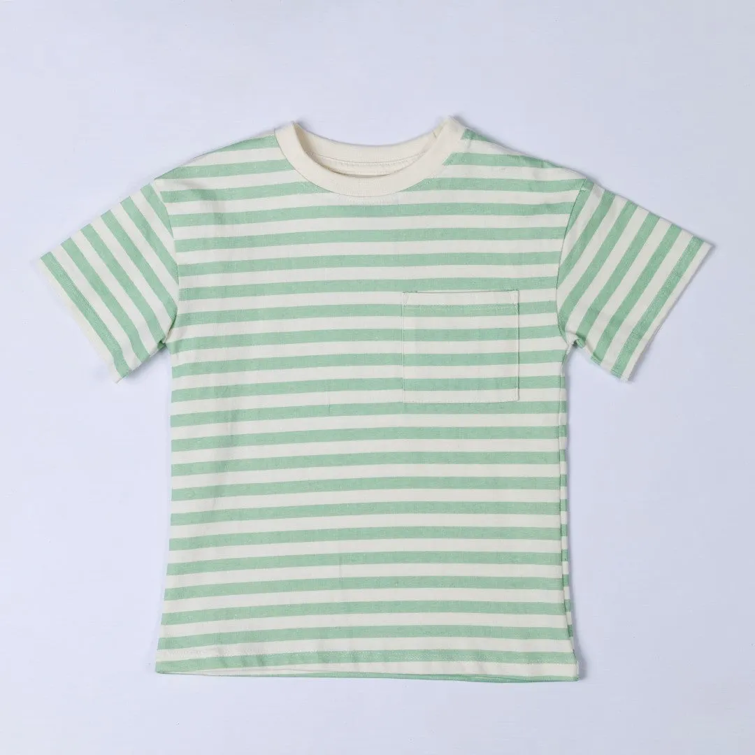 T-Shirt | Sage Green Stripe