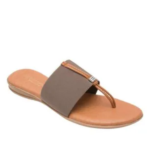 The Elastic Thong Sandal in Taupe