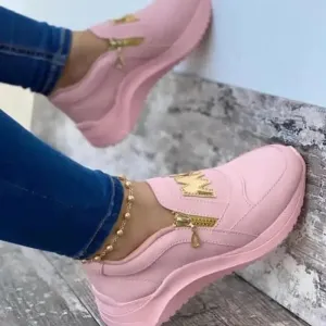 Trendy Casual Non Slip Solid Color Sneakers