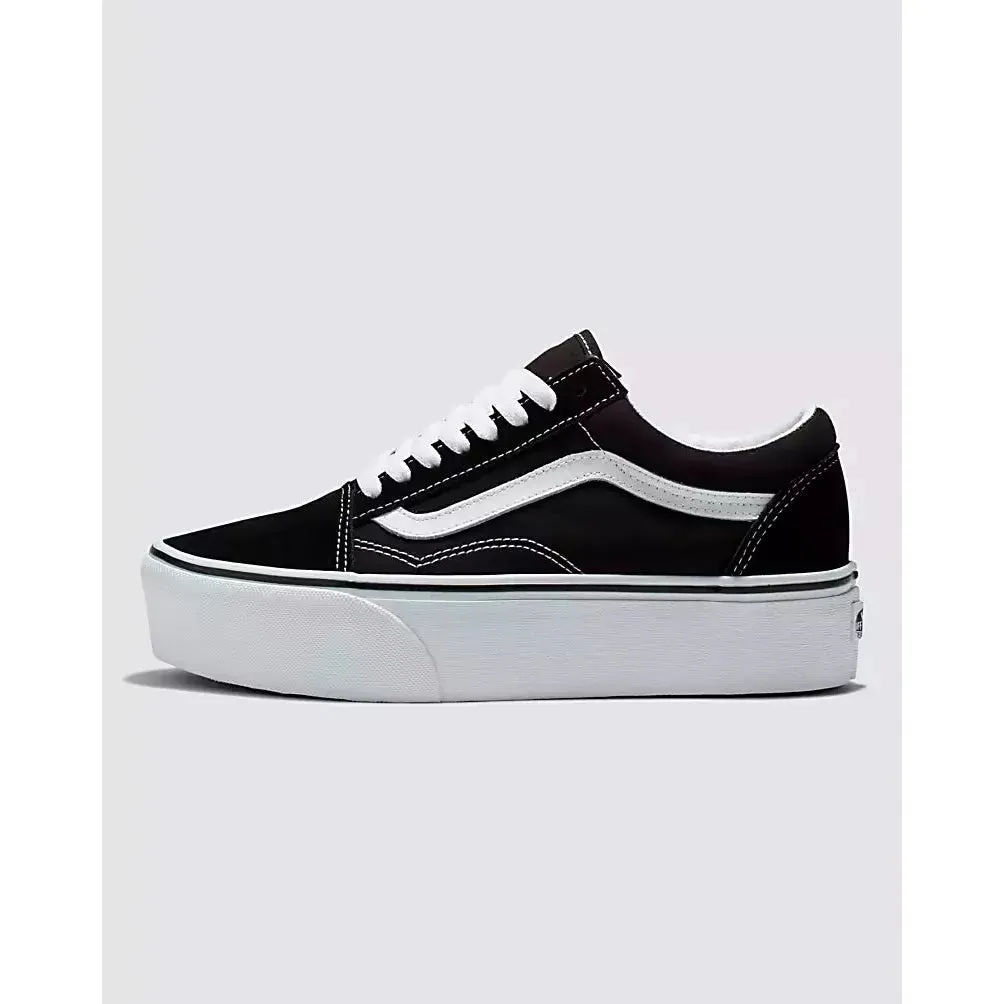 Vans Unisex Old Skool Stackform Shoes - Black / White