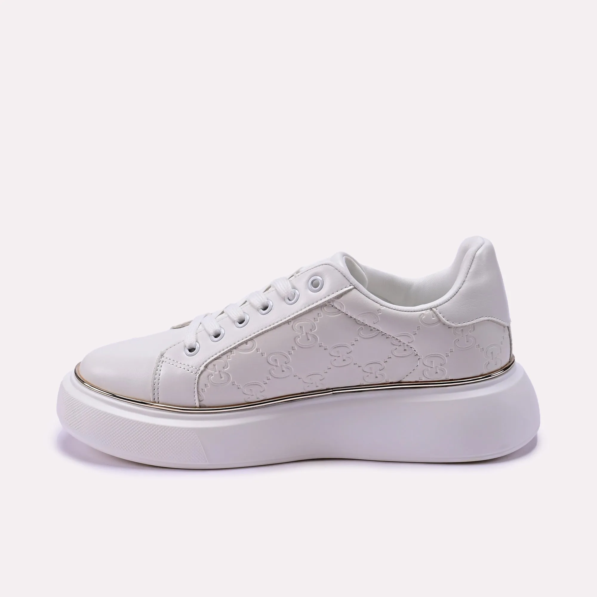 White Lace up Sneakers 0440645