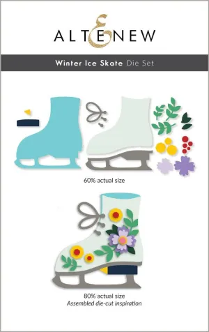 Winter Ice Skate Die Set