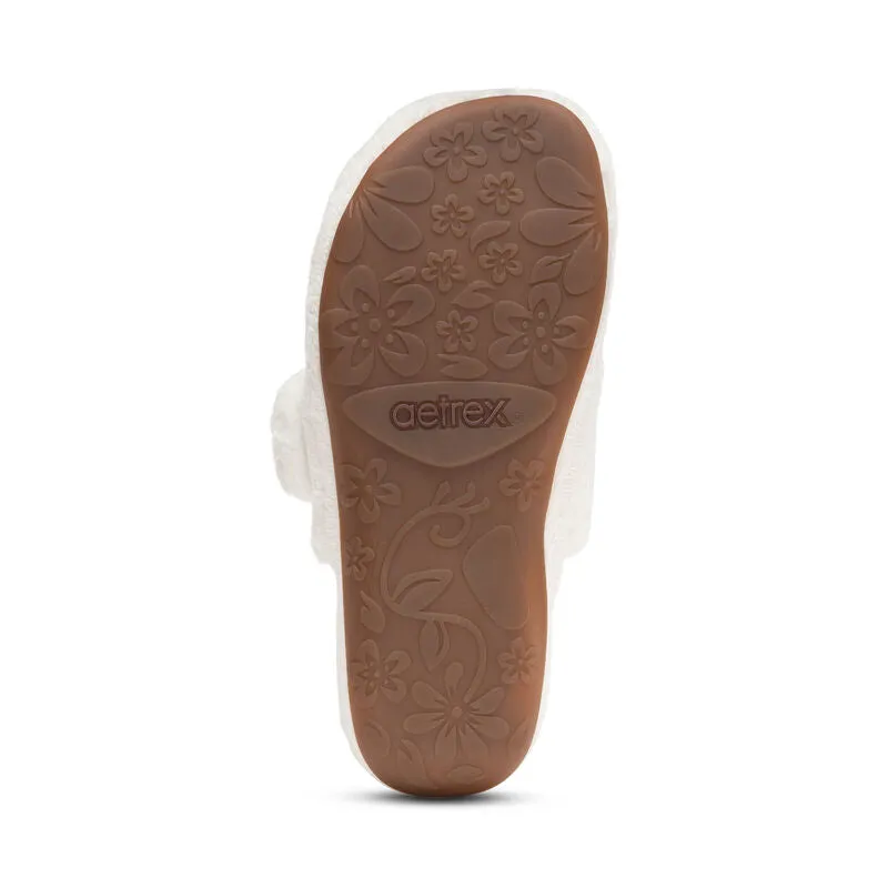 WOMEN'S AETREX MANDY CLOSED TOE SLIPPER | IVORY