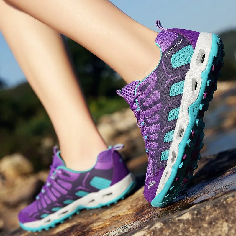 Women's breathable anti-skid air-cushion hiking sneakers