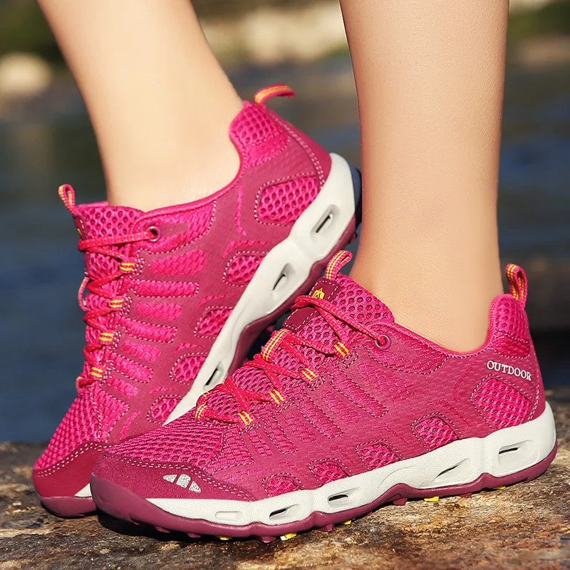 Women's breathable anti-skid air-cushion hiking sneakers