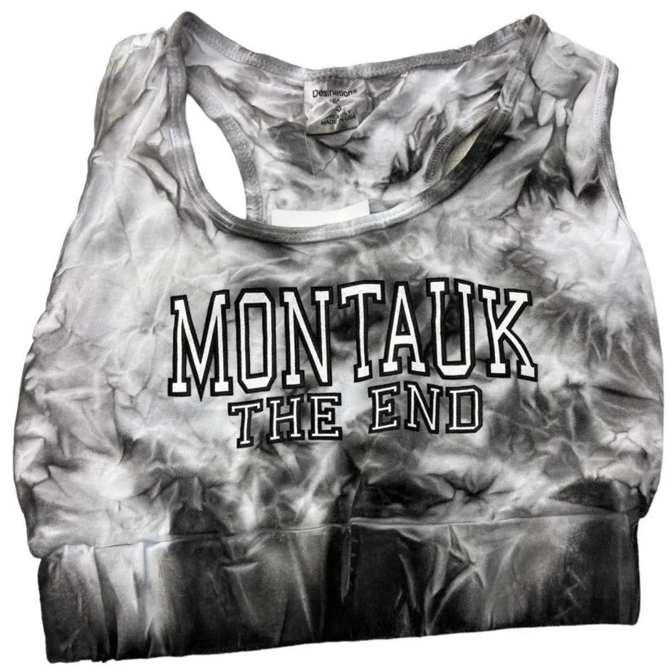 Women's Montauk Surf and Sports Tie Dye Montauk The End Sports Bra