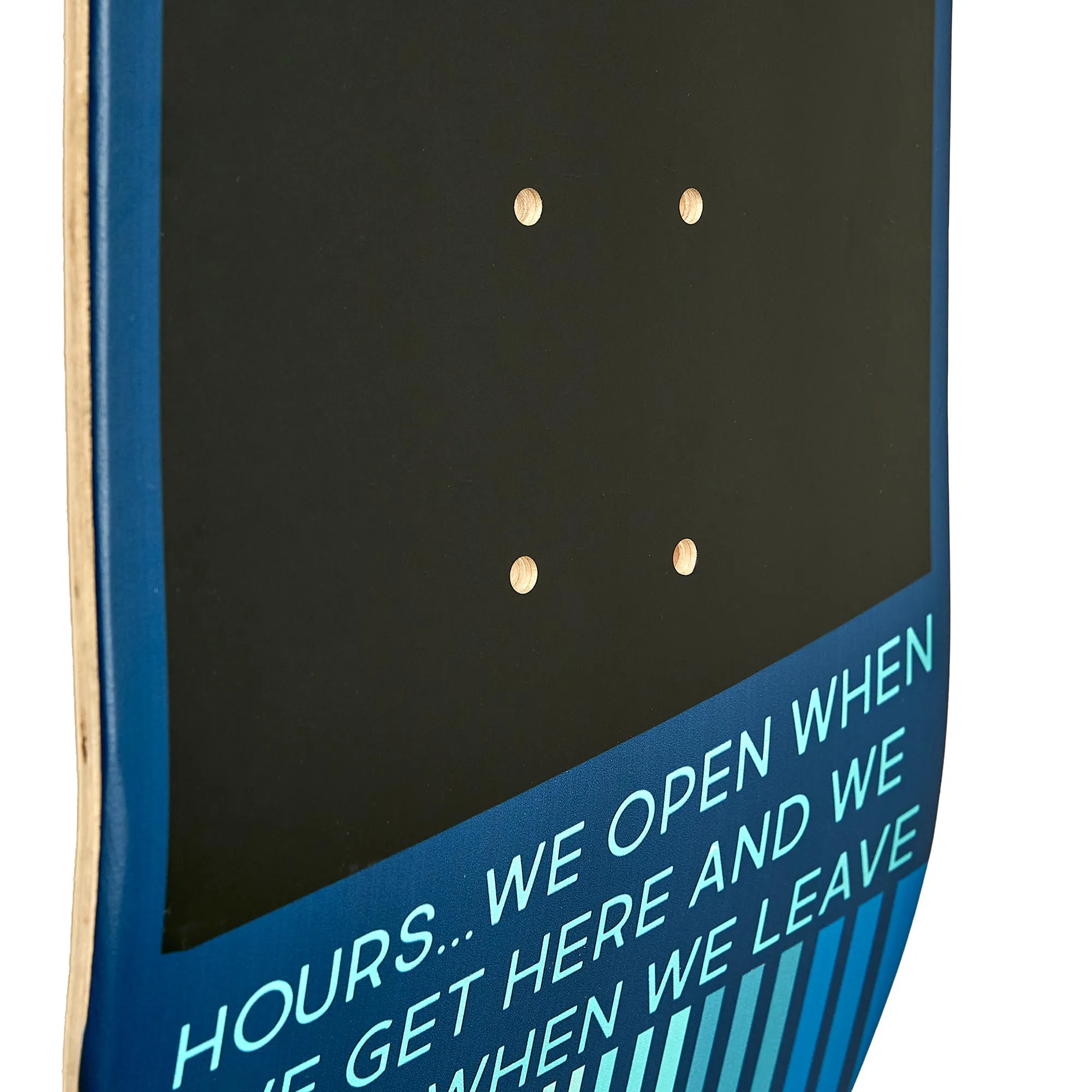 Wood Skate Chalkboard Menu Blue Wall Decor 8" x 31.5"