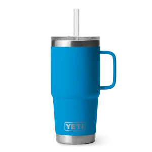 Yeti Rambler 25oz Mug With Straw Lid - Big Wave Blue