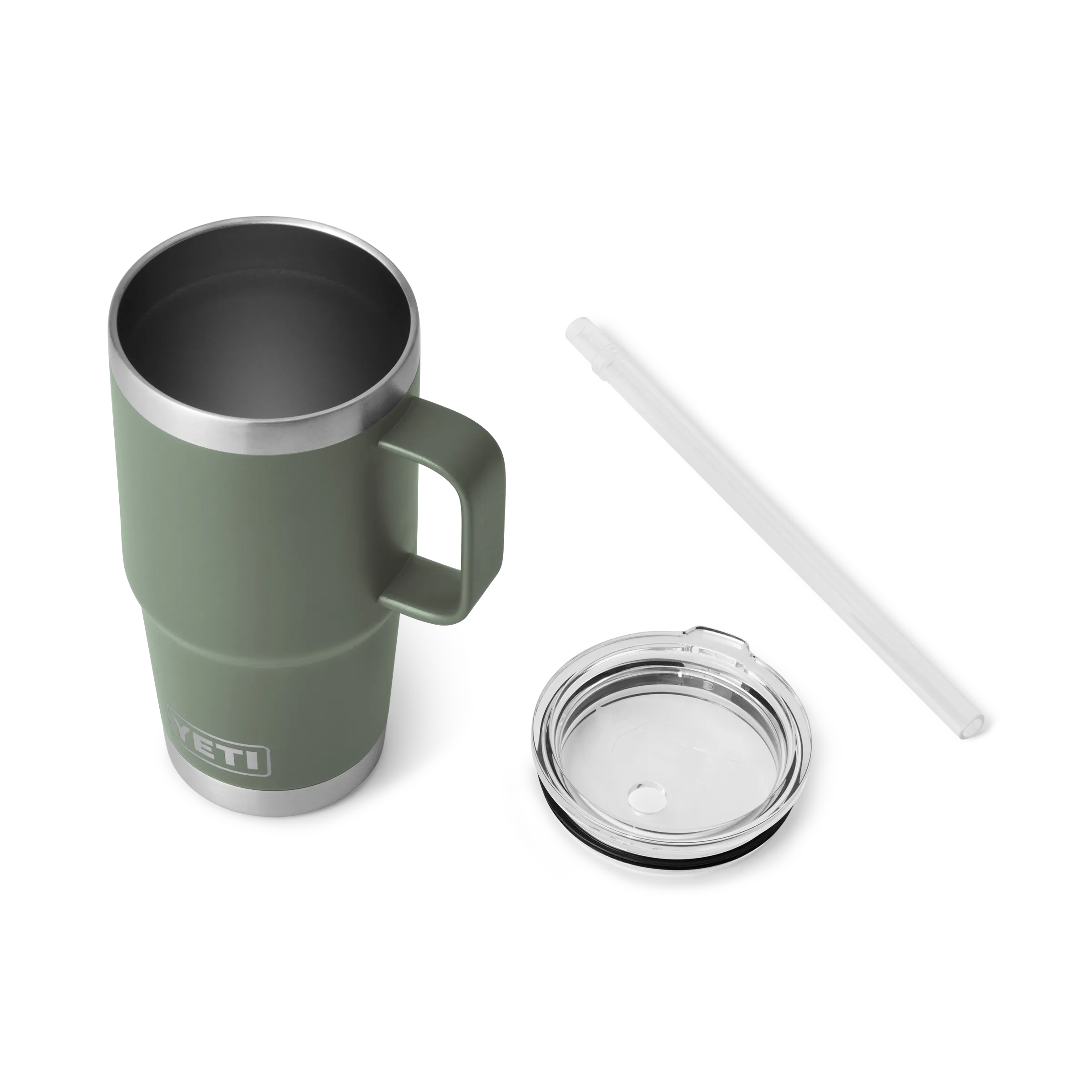 Yeti Rambler 25oz Mug With Straw Lid - Camp Green