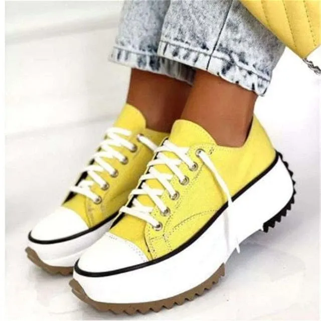 Zebra Pattern Canvas Women Sneakers